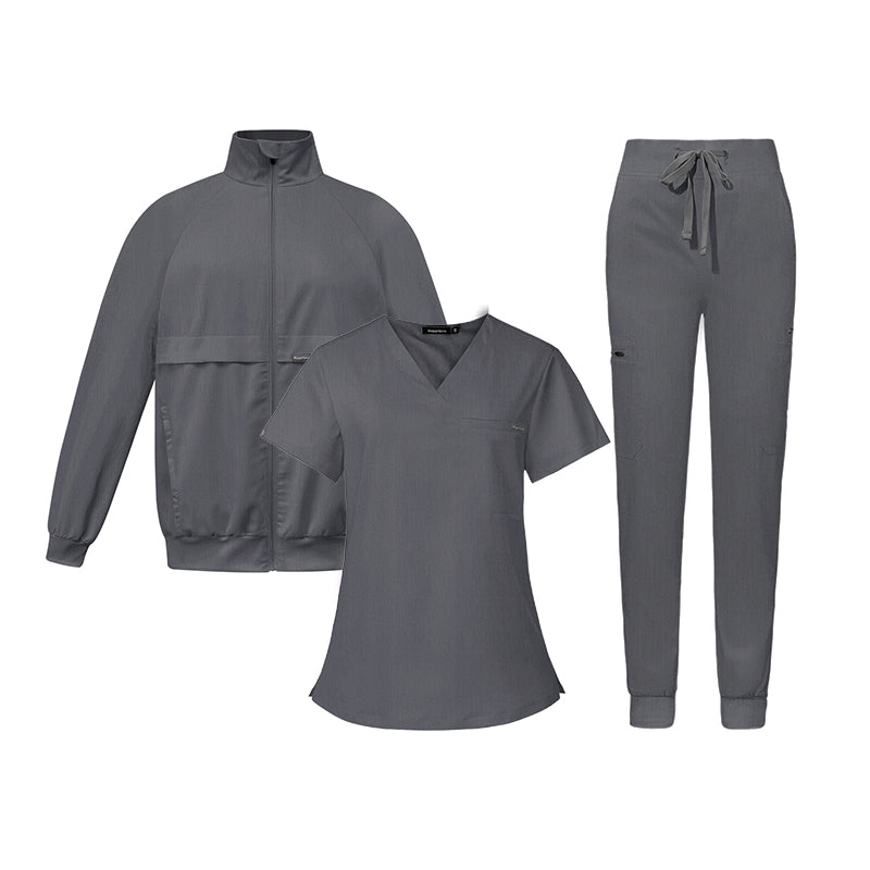 3-Piece Unisex Scrub Set: Fitted
