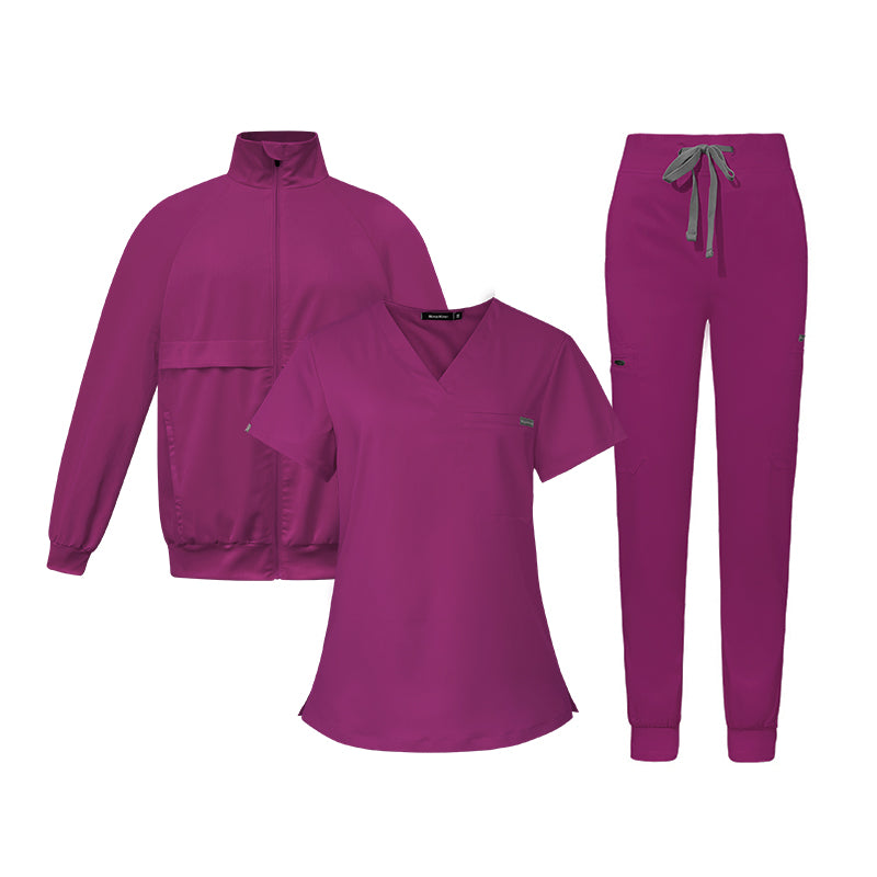 3-Piece Unisex Scrub Set: Fitted