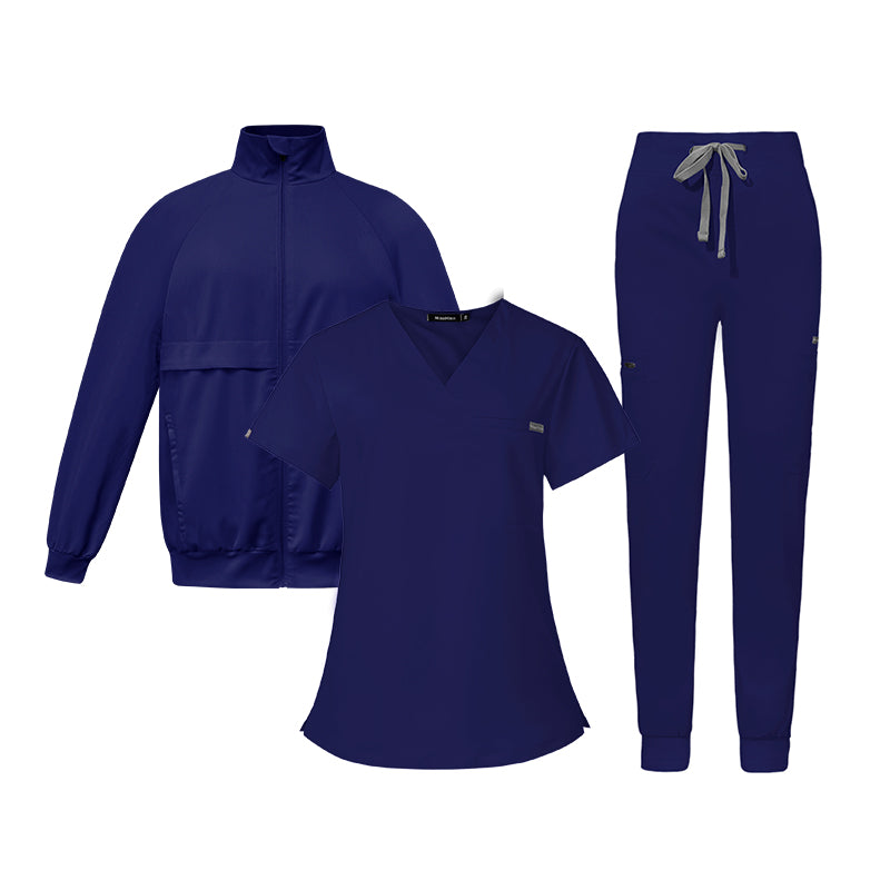 3-Piece Unisex Scrub Set: Fitted