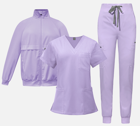 3-Piece Unisex Scrub Set: Fitted