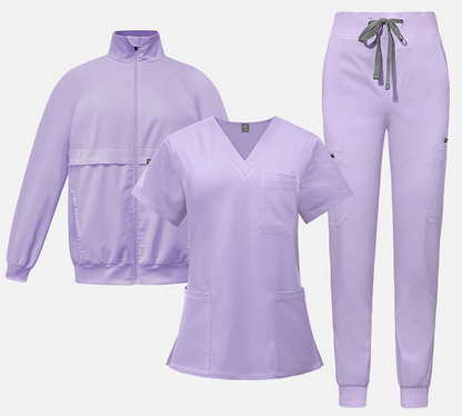 3-Piece Unisex Scrub Set: Fitted